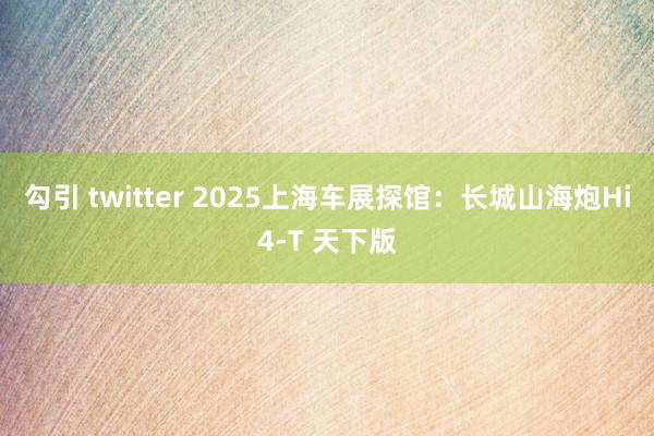 勾引 twitter 2025上海车展探馆：长城山海炮Hi4-T 天下版